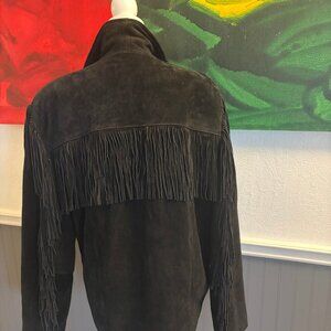 Brand New Suede Fringed Coat